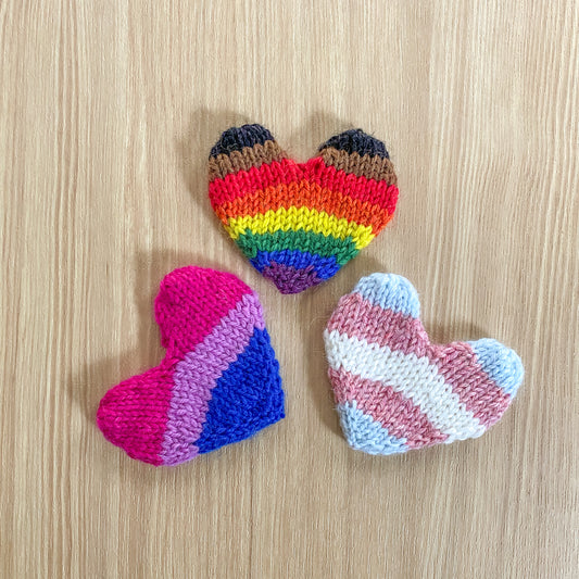 Mini Pride Heart Knitting Pattern