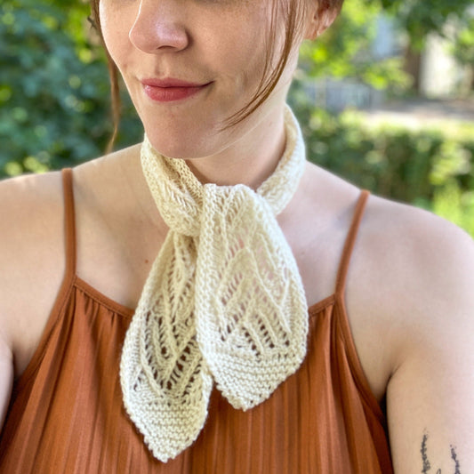small summer lace scarf knitting pattern