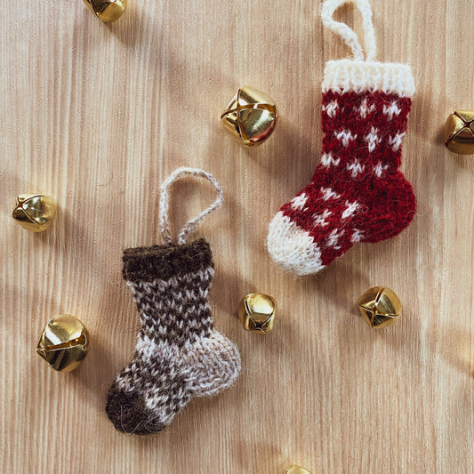 Festive Fair Isle Stocking Ornament Pattern