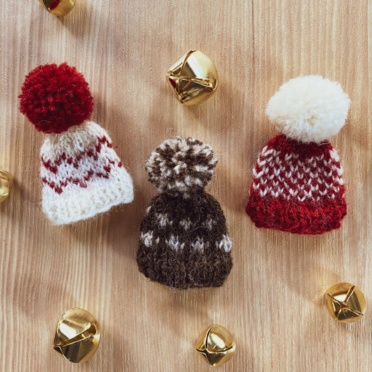 Festive Fair Isle Beanie Ornament Pattern