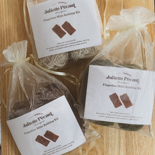 Learn to Knit Mitt Kit