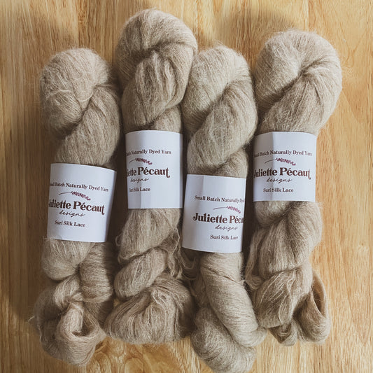 Suri Silk Lace: Naturally Dyed Yarn