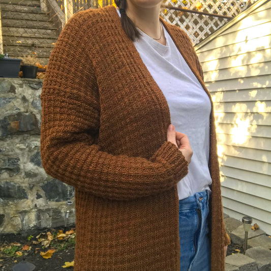 Apple Cider Doughnut Cardigan Knitting Pattern