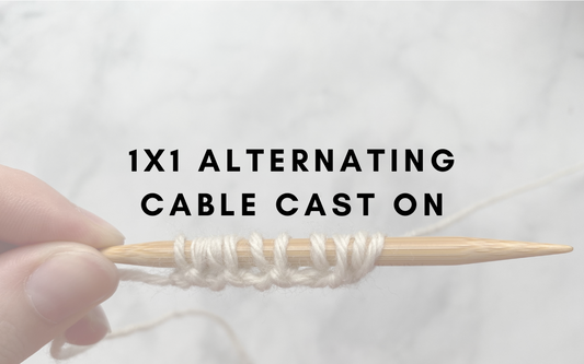 Alternating Cable Cast On Tutorial for 1x1 Ribbing
