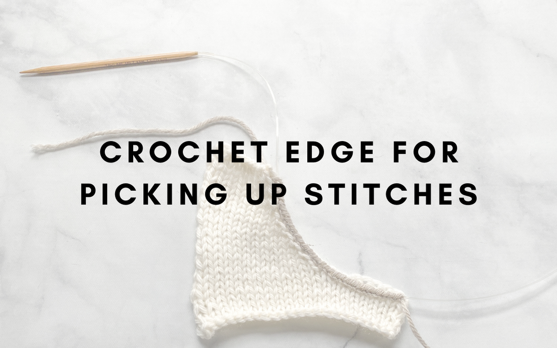 Crochet Slip Stitch Edge for Neatly Picking Up Stitches Knitting Tutorial (Left-Handed and Right-Handed Instructions)
