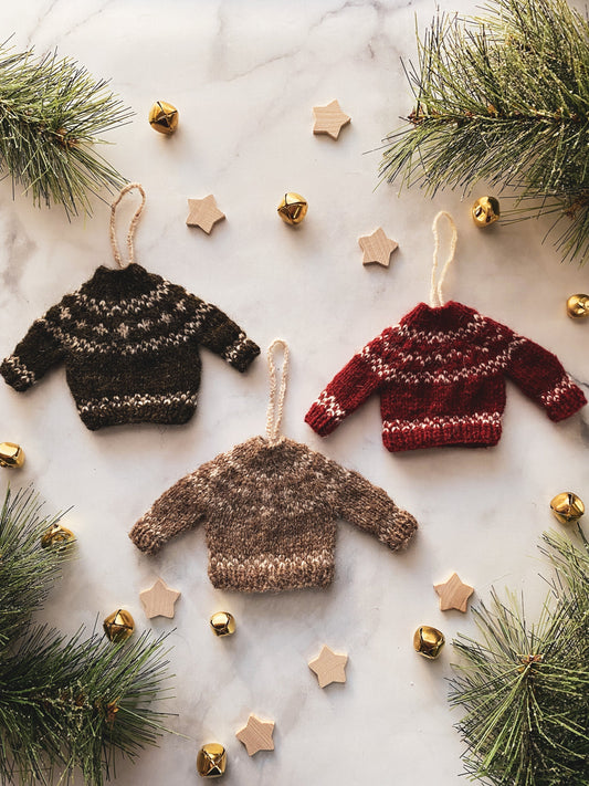 festive fair isle jumper ornament