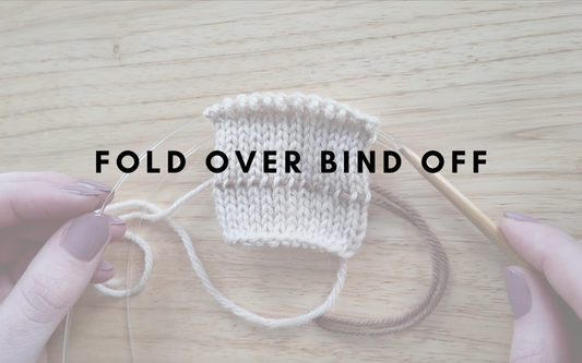 How to Knit a Fold Over Cuff or Collar Bind Off: Knitting Tutorial