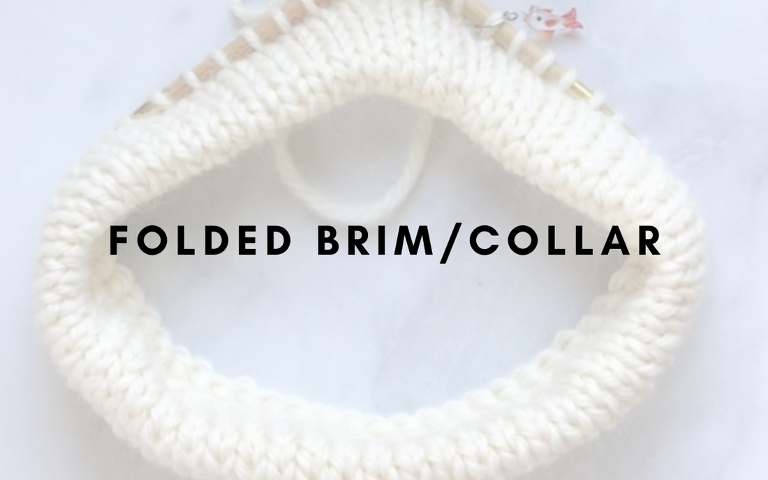 folded brim/collar knitting tutorial