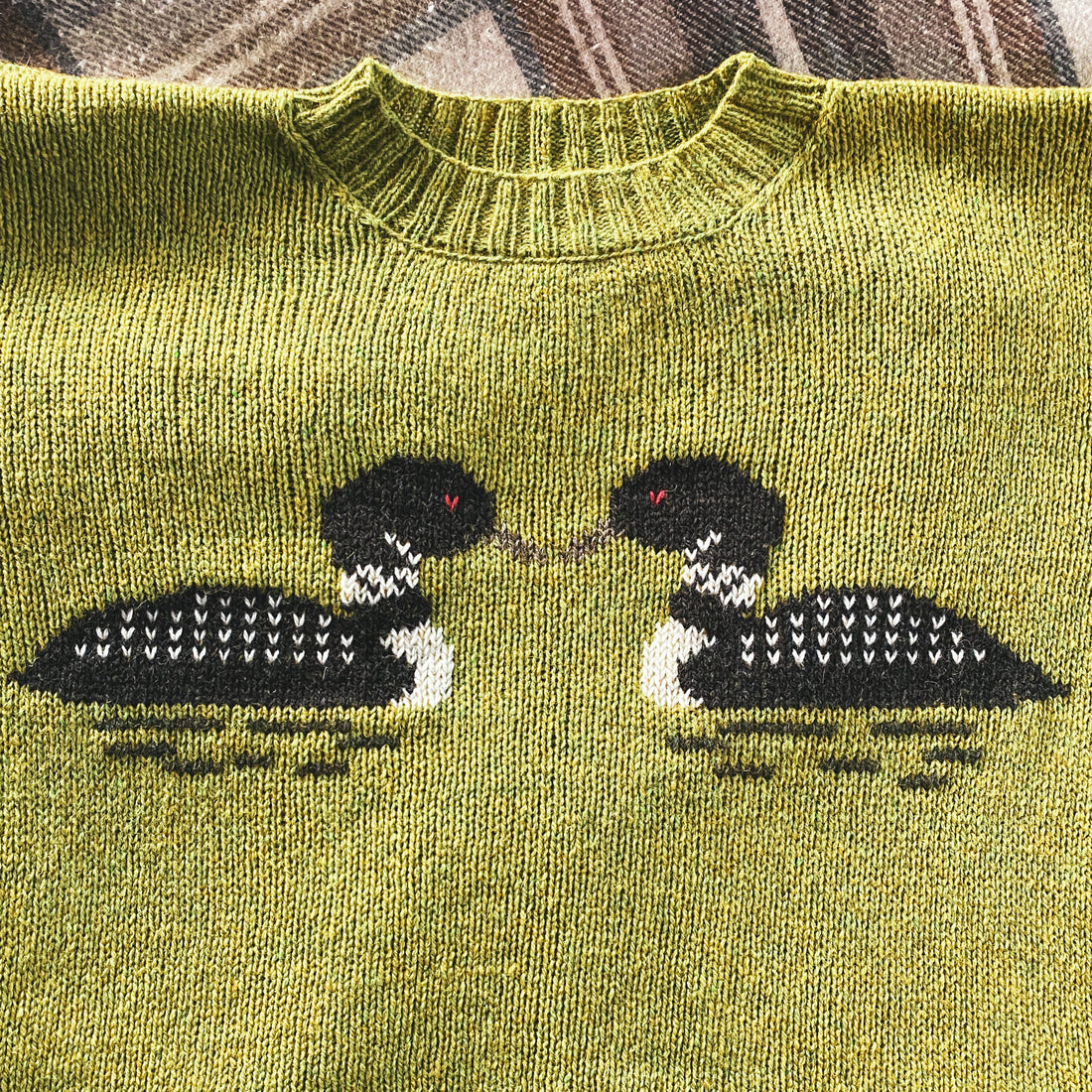 Stupid Canadian Wolf Birds (Loons in Love) Colorwork Knitting Chart