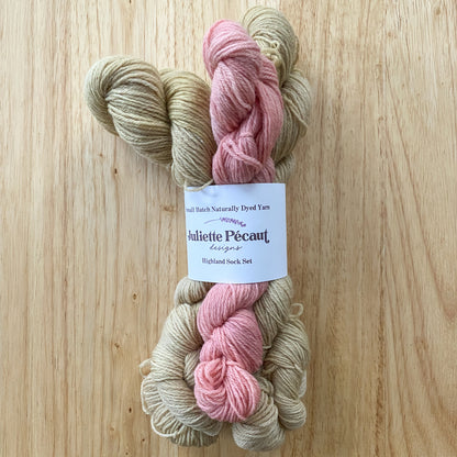 Highland Sock Sets: Naturally Dyed Wool Sock Yarn