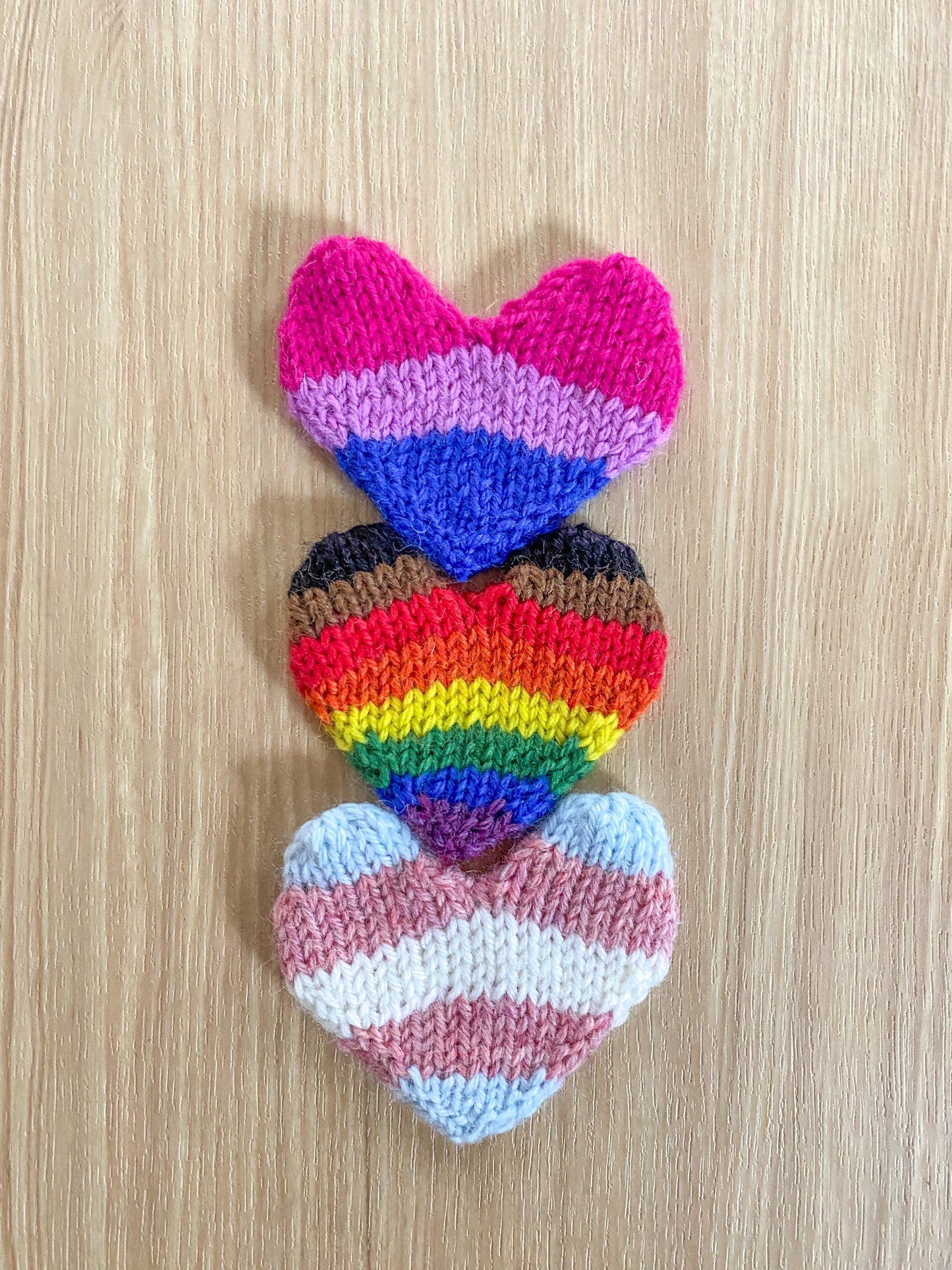 Mini Pride Heart Knitting Pattern