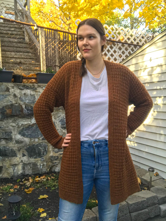 Apple Cider Doughnut Cardigan Knitting Pattern